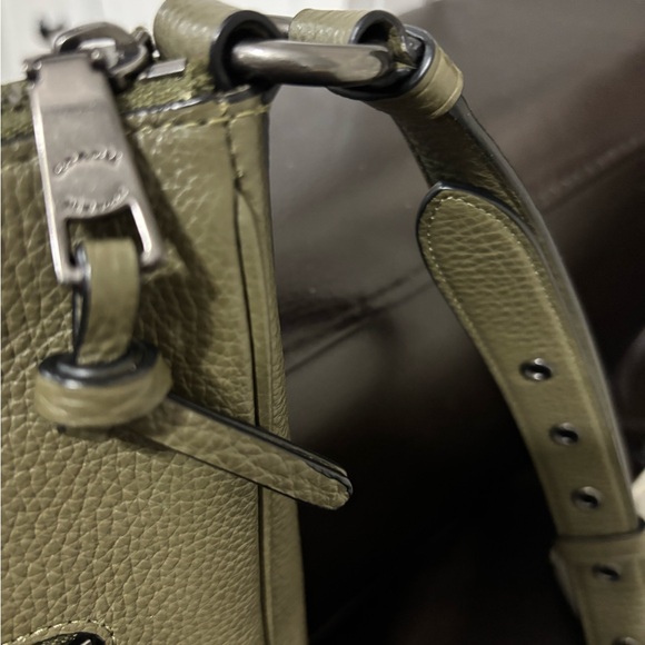 Coach C1648 Ellie File Bag Green Pebbled Leather Crossbody Purse - Picture 5 of 8